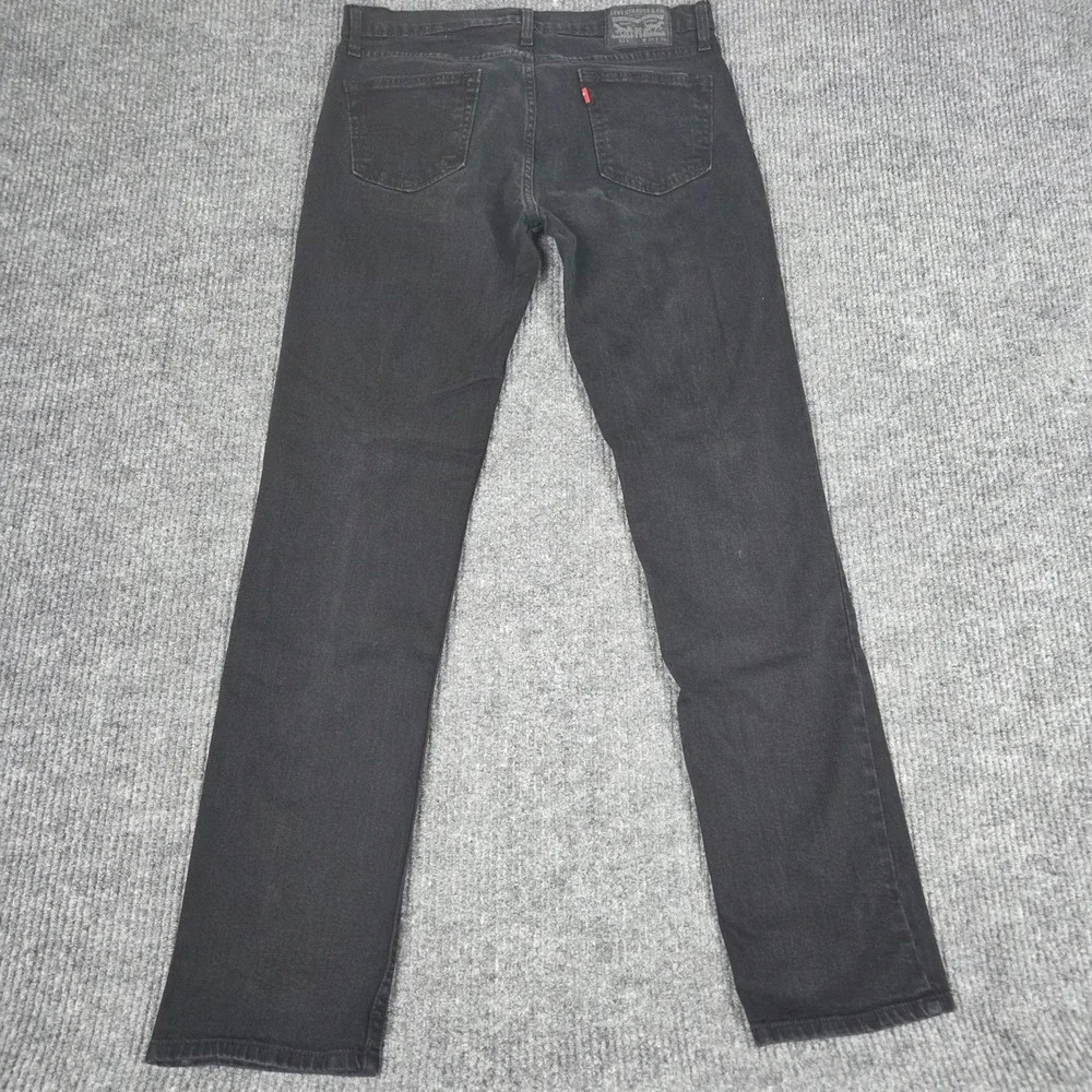Levis 511 Slim‎ Fit Jeans Mens 34x34 Washed Black Denim Pants 04511-4406